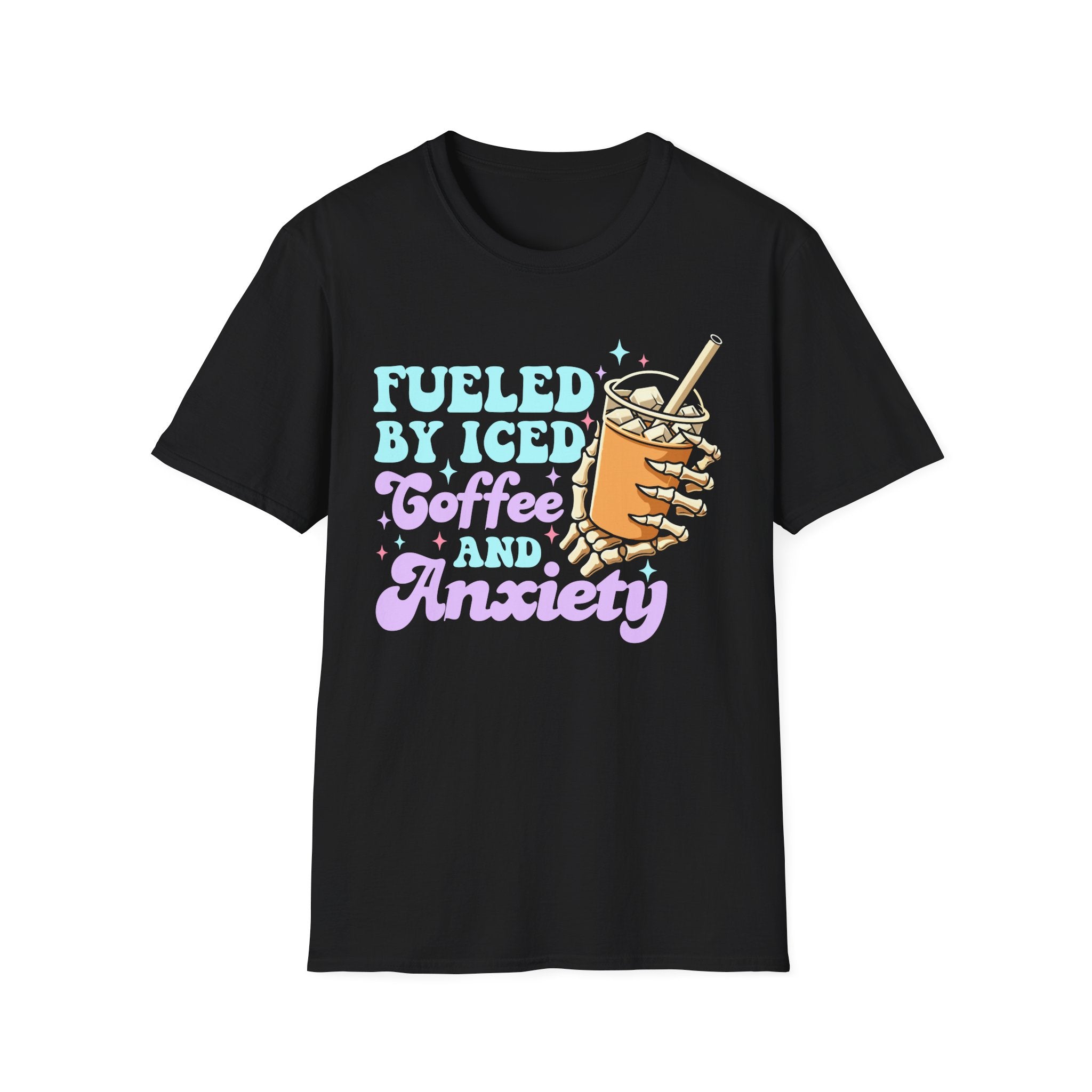 Fueled by Iced Coffee and Anxiety T-Shirt